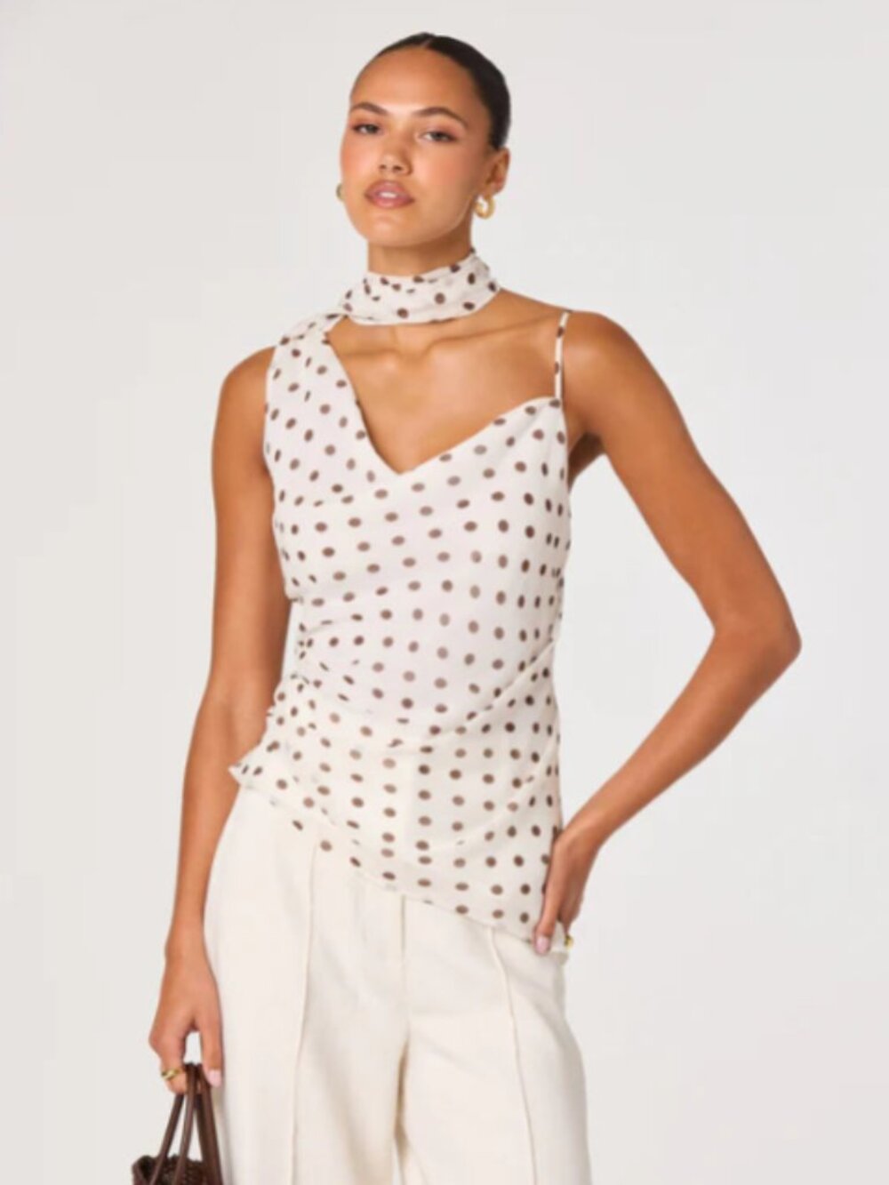 NWT Astr The Label Adrie Scarf Top